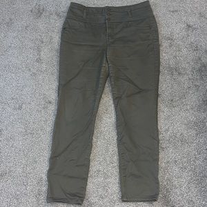 Xhiliration Green Army or Gray Straight Leg Pants